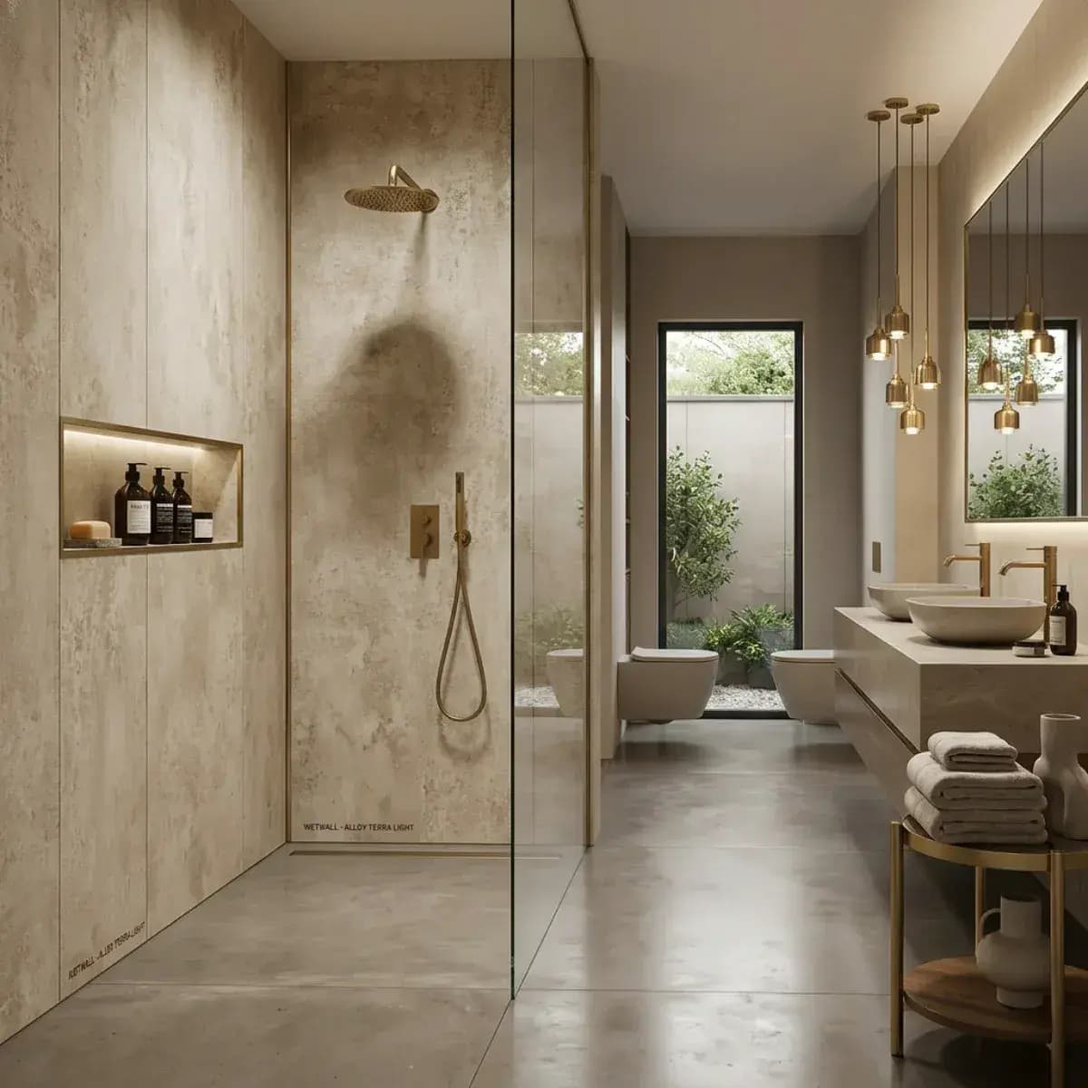 Natural stone & brass suite